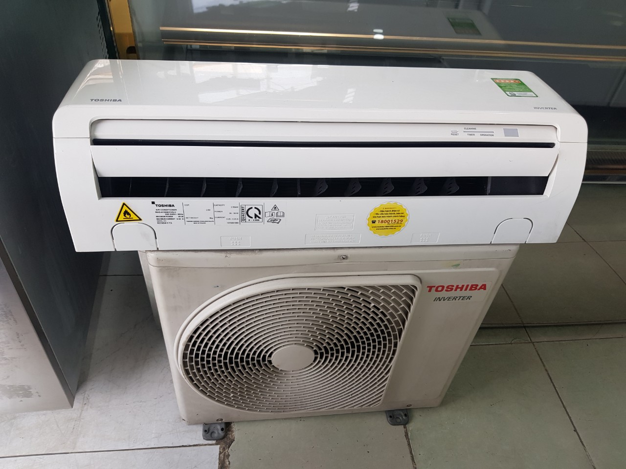  Máy Lạnh Toshiba 1HP inverter ,mới 89%