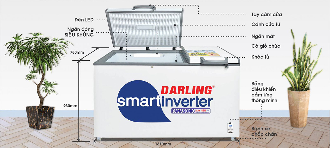 Tủ đông Darling DMF-7699WSI Inverter 770L